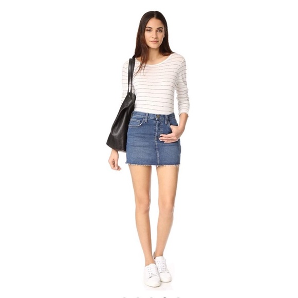 Current/Elliott Reese Mini cut-off skirt - Picture 1 of 9